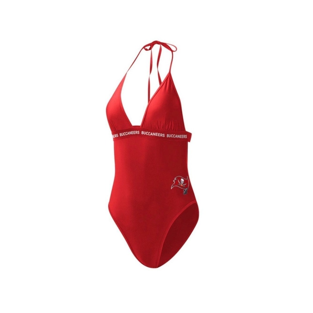 NFL Team Apparel Tampa Bay Buccaneers Red Halter One Piece Swimsuit NWT XXL - Picture 2 of 11